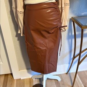 Cider faux leather skirt. NWT size S